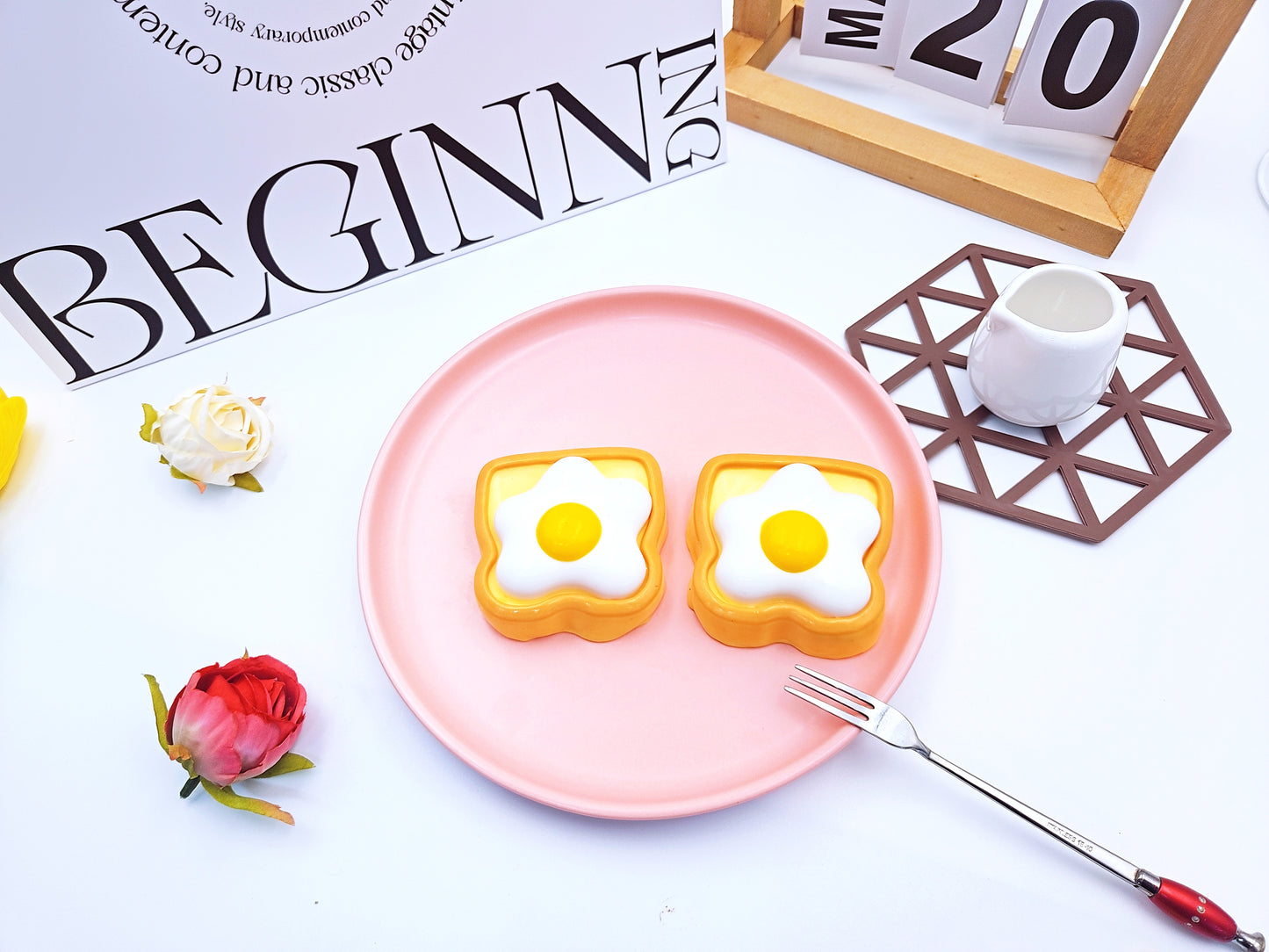 Sunny-Side Up Toast Squishy🍳